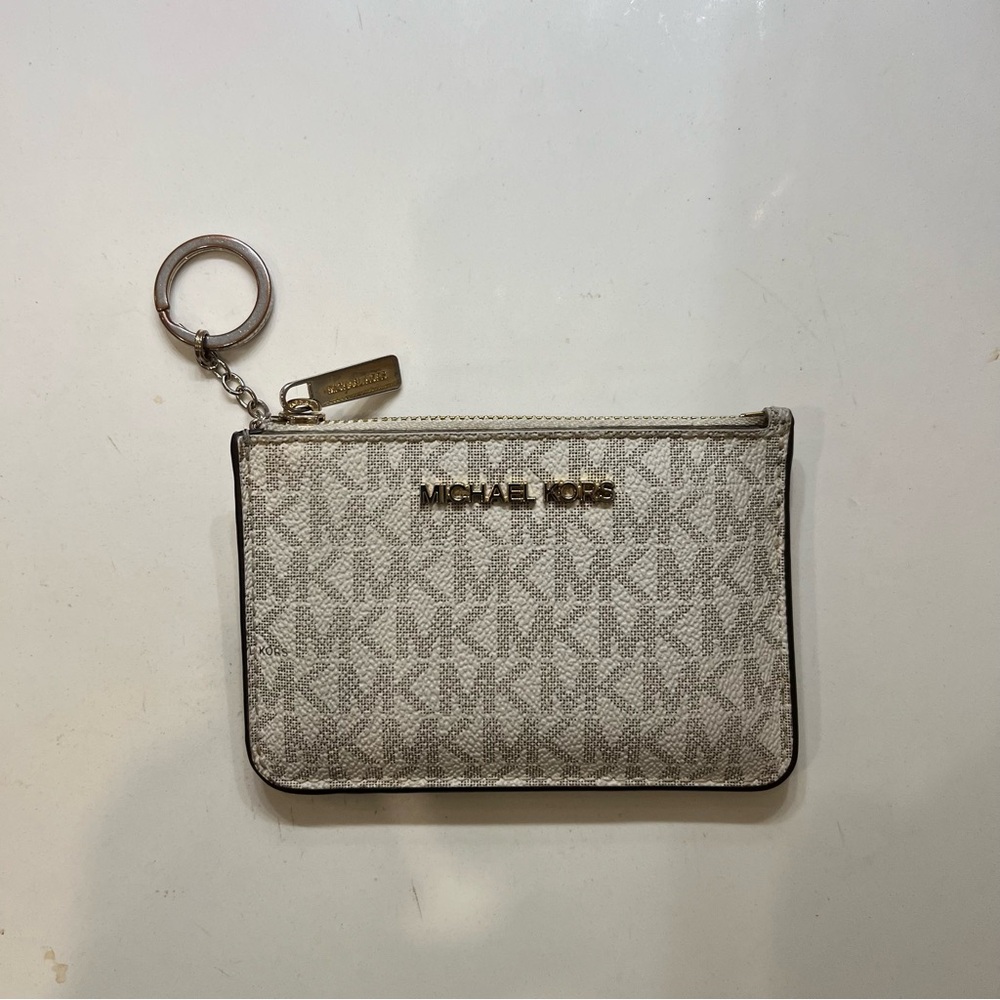 Michael Kors Jet Set Travel Small Signature Logo Coin Purse Wallet
